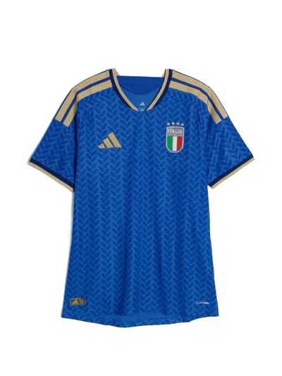 Adidas Originals Figc V-neck Graphic T-shirt In Blue