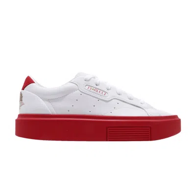 Pre-owned Adidas Originals Fiorucci X Wmns Sleek Super 'red' In White