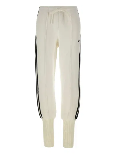 Adidas Originals Firebird 3-stripes Ribbed Track Pants In White