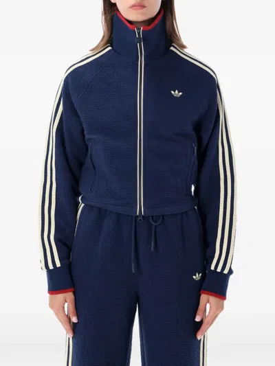 Adidas Originals Firebird 3-stripes Sweatshirt In Blue