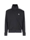 Adidas Originals Stand Collar Athleisure Casual Sports Stripe Jacket Black In Black