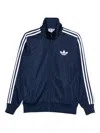 Adidas Originals Firebird Adicolor Three-stripe Logo Sweatshirt In Blue