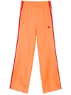 Adidas Originals Adicolor Firebird Oversized Track Pant In Semi Coral/team Victory Red