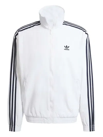 Adidas Originals Firebird Adicolor Zip-up Sweatshirt In White