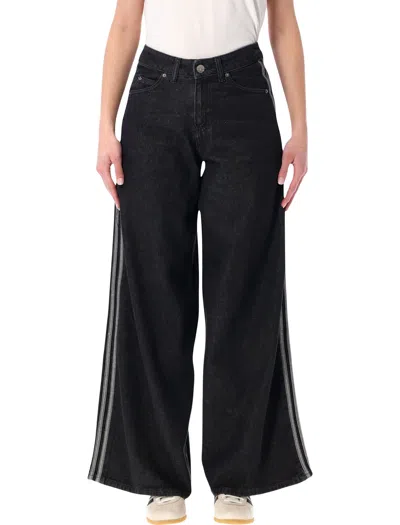 Adidas Originals Firebird Adilenium Denim Track Pants In Black