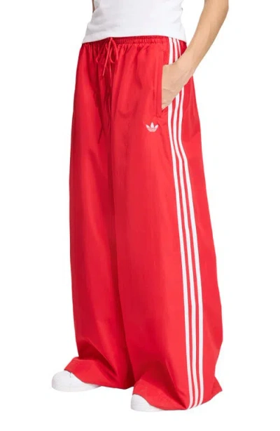 Adidas Originals Firebird Adilenium Oversize Track Pants In Red