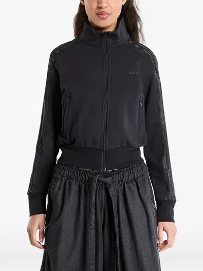 Adidas Originals Firebird Lace Zip Sweater In Black