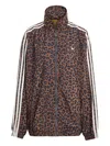 Adidas Originals Firebird Leopard-print Oversized Track Top In Brown