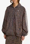 Adidas Originals Sweatshirt Leopard Firebird Oversized In Brown