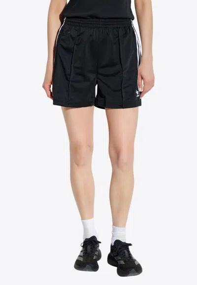 Adidas Originals Firebird Logo Embroidered Shorts In Black
