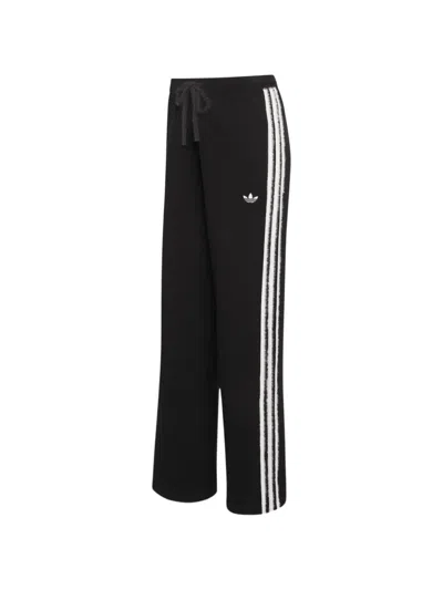 Adidas Originals Firebird Logo-embroidered Side-stripe Track Pants In Black