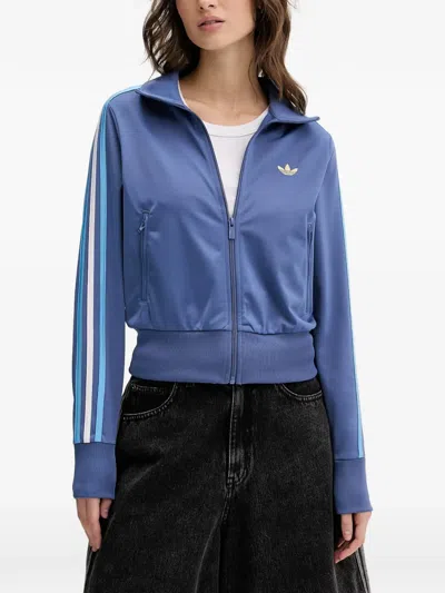Adidas Originals Firebird Logo-embroidered Striped Track Jacket In Blue