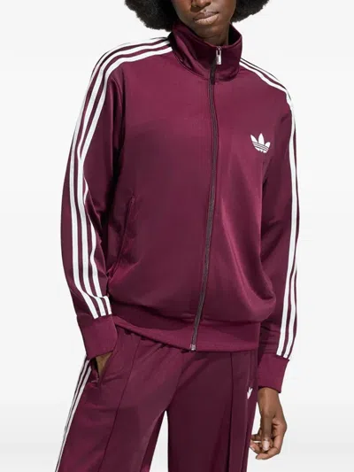 Adidas Originals Firebird Loose Fit Recycled Polyester Track Jacket In Burgundy