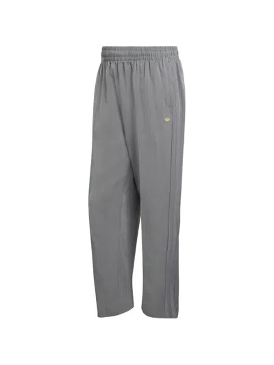 Adidas Originals Firebird Loose Pinstripes Track Tracksuit Bottoms In Gray