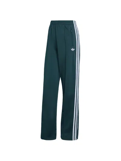 Adidas Originals Firebird Loose Stripe Track Pants In Green