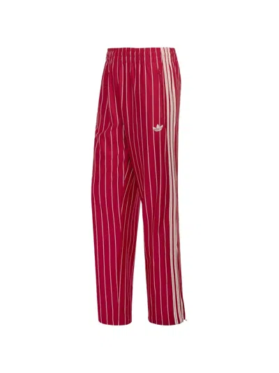 Adidas Originals Firebird Pinstriped Track Pants In Red