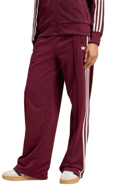 Adidas Originals Firebird Recycled Polyester Track Pants In Burgundy