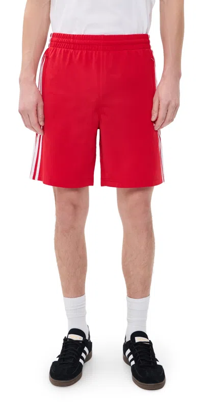 Adidas Originals Firebird Shorts Better Scarlet In Red