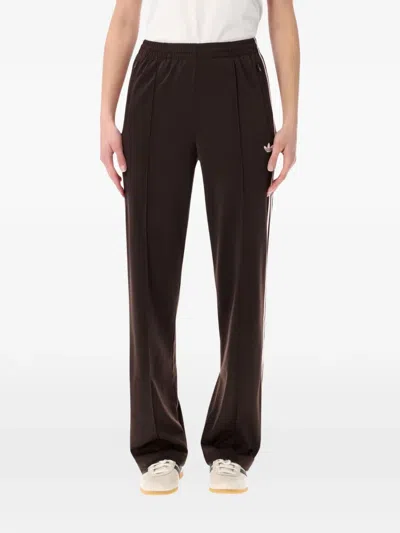 Adidas Originals Firebird Side-stripe Track Pants In Brown