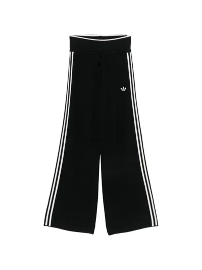 Adidas Originals Firebird Side-stripe Track Pants In Black