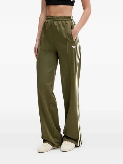 Adidas Originals Firebird Side-stripe Track Pants In Green