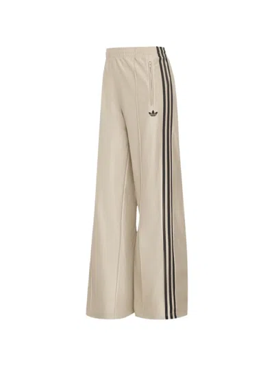 Adidas Originals Firebird Side-stripe Track Pants In Neutral