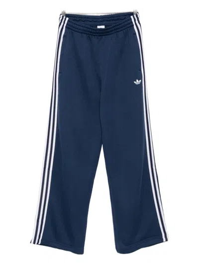 Adidas Originals Firebird Three-stripe Track Pants In Blue