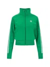 Adidas Originals Logo-embroidered Track Jacket In Green