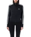 Adidas Originals Firebird Zip Jacket With Ribbed Collar And Pockets In Black