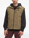 Adidas Originals Fleece-lined Zip-up Vest In Brown