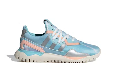 Pre-owned Adidas Originals Flex Disney The Little Mermaid Tail Sneakers In Chalk White/glow Pink/silver Metallic