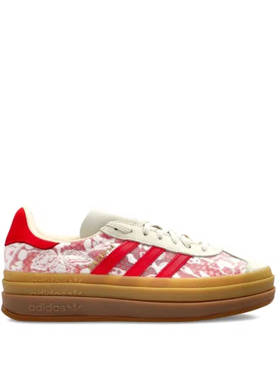 Adidas Originals Floral-print Platform Sneakers In Red