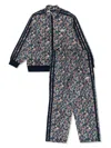 Adidas Originals Floral-print Tracksuit In Blue