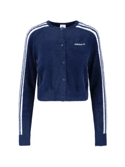 Adidas Originals 'fluffy' Cardigan In Blue