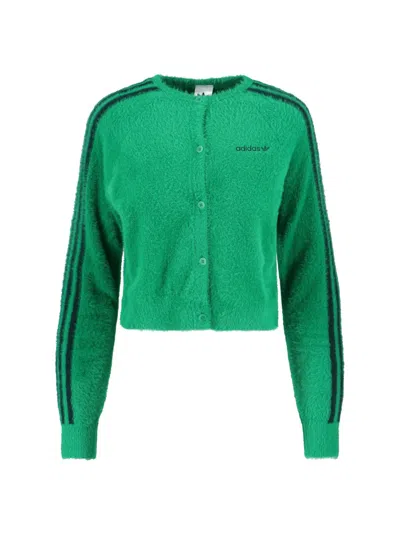 Adidas Originals 'fluffy' Cardigan In Green