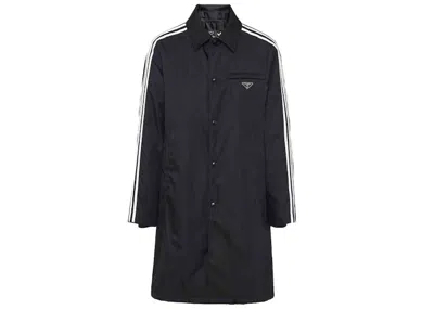 Pre-owned Adidas Originals For Prada Renylon Car Coat In Black