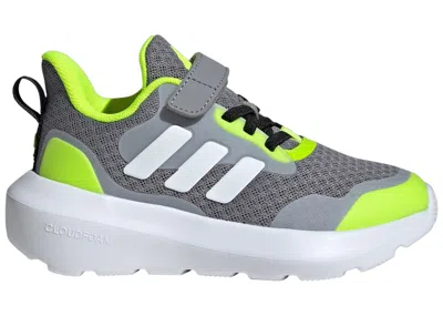 Pre-owned Adidas Originals Fortarun 3 Grey Sneakers In Grey Three/cloud White/lucid Lemon