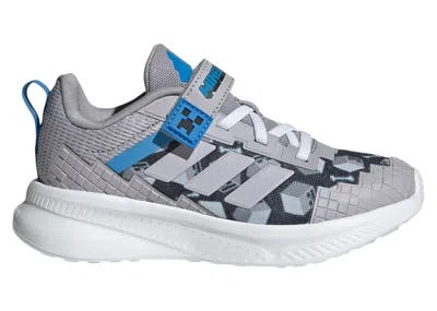 Pre-owned Adidas Originals Fortarun 4.0 Minecraft Grey Sneakers In Glory Grey/lucid Ray Blue