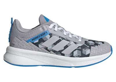 Pre-owned Adidas Originals Fortarun 4.0 Minecraft Grey Sneakers In Glory Grey/lucid Ray Blue