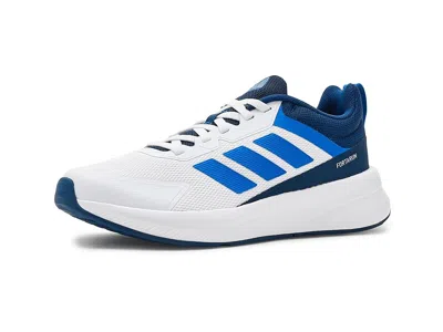 Adidas Originals Fortarun 4.0 Shoes (big Kid) Kid's Shoes White/bright Royal/dark Blue : 4.5 Big Kid M, Textile