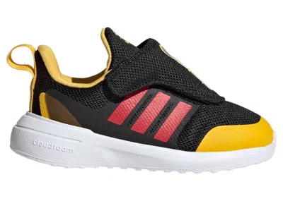 Pre-owned Adidas Originals Fortarun Disney Mickey Mouse Sneakers In Core Black/better Scarelet Red/bold Gold In Multi