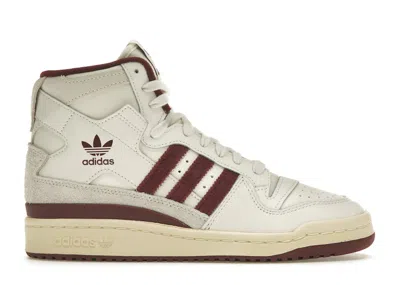 Pre-owned Adidas Originals Forum 84 Hi (women's) Sneakers In Off White/shadow Red/easy Yellow