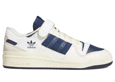 Pre-owned Adidas Originals Forum 84 Low Navy Sneakers In Off White/collegiate Navy Blue/cream White