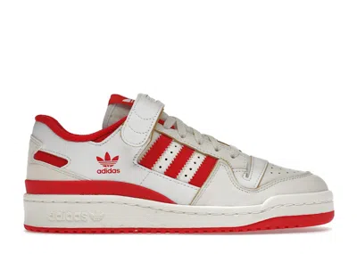 Pre-owned Adidas Originals Forum 84 Low (women's) Sneakers In Off White/vivid Red/footwear White
