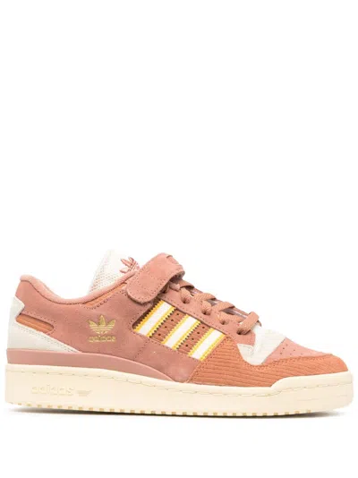 Adidas Originals Forum 84 Suede Low-top Trainers In Clay Strata / Cream White / Bold Gold
