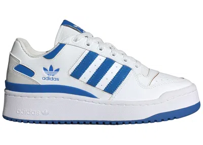 Pre-owned Adidas Originals Forum Bold Stripes Grey (women's) Sneakers In Cloud White/blue Bird/grey One
