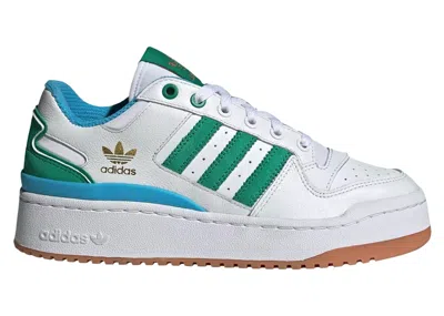 Pre-owned Adidas Originals Forum Bold White (women's) Sneakers In Cloud White/court Green/sky Blue Rush