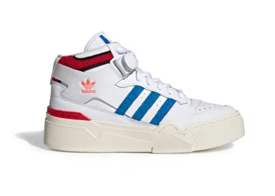 Pre-owned Adidas Originals Forum Bonega 2b Mid (women's) Sneakers In Cloud White/bright Royal/better Scarelet Red