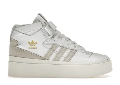 Pre-owned Adidas Originals Forum Bonega Mid (women's) Sneakers In Cloud White/orbit Grey/bliss
