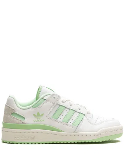 Adidas Originals Forum Low Cl "white/green Spark" Sneakers In Neutrals